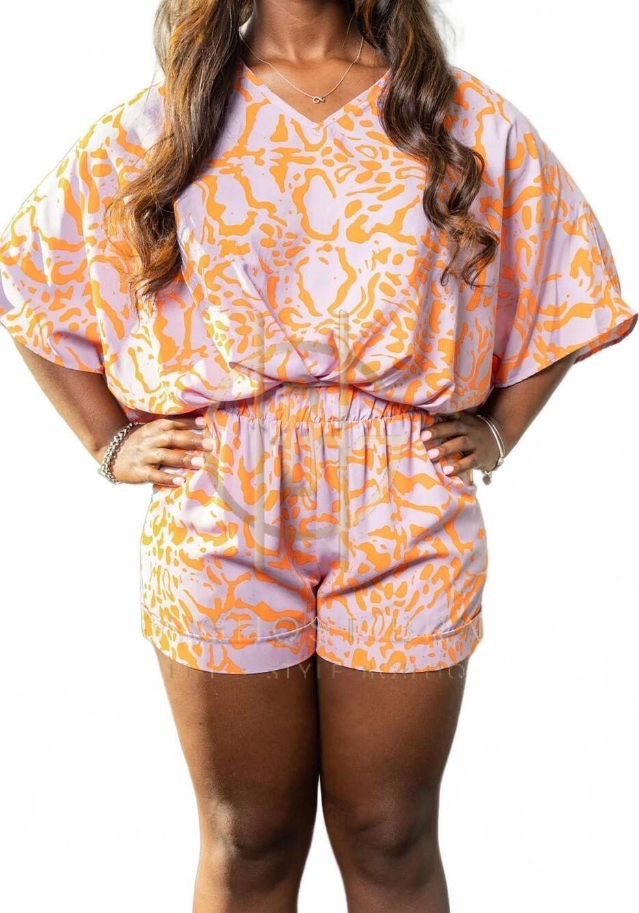NEW TYCHE animal two piece set in lavender